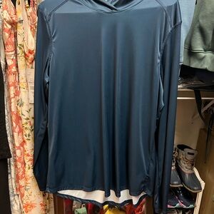 Blue Long Sleeve Athletic Top